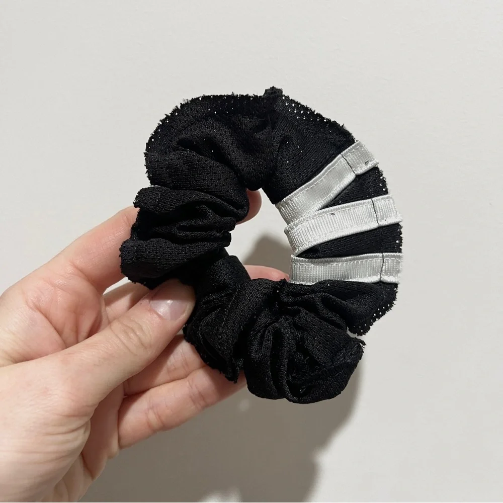 Adidas three stripes reworked handmade hair scrunchie